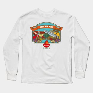 BBQ Autumn Sitcker Long Sleeve T-Shirt